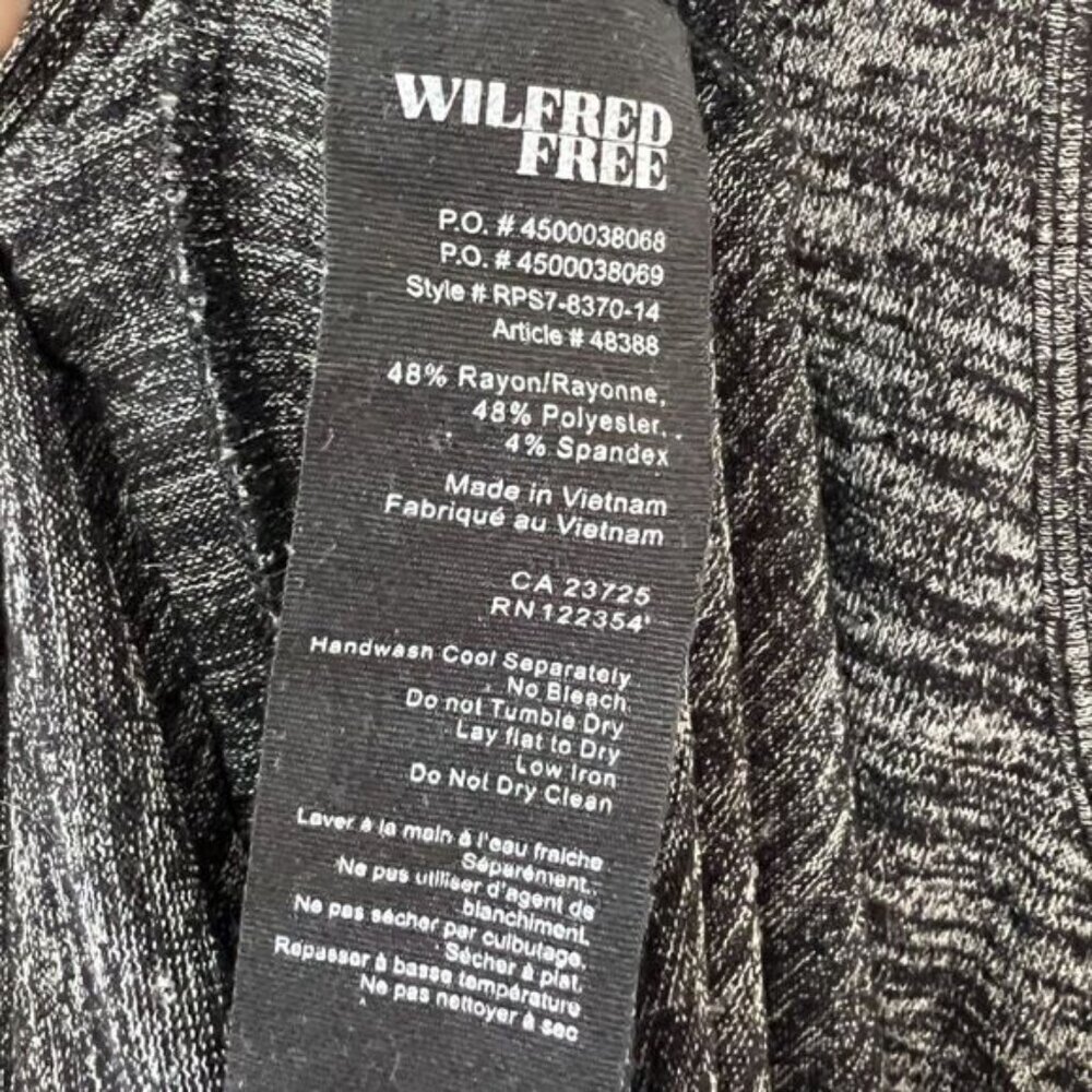Aritzia Wilfred Free Yasmin Gray Spacedye Cut Out Back Bodycon Dress - Picture 10 of 10